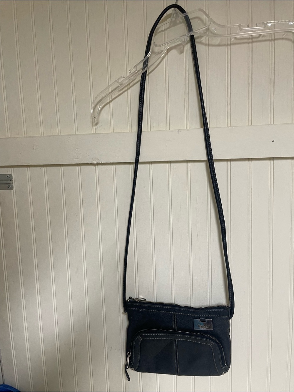 Tignanello Black Crossbody Shoulder Bag Used